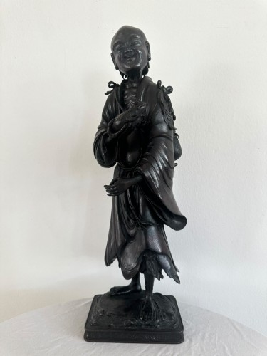 Gama Sennin Bronze Figure by Honma Takusai, Japan, Meiji Period - 
