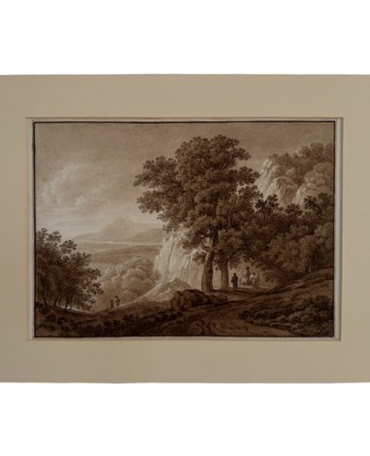 Paysage romantique avec des rochers
