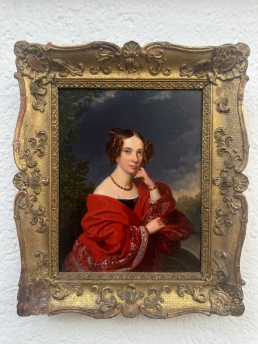 Paintings & Drawings  - Pair of Portraits by Leopold Fertbauer (1802–1875)