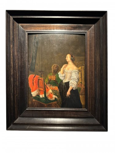 Frans van Mieris l'Ancien (1635–1681), Femme devant un miroir