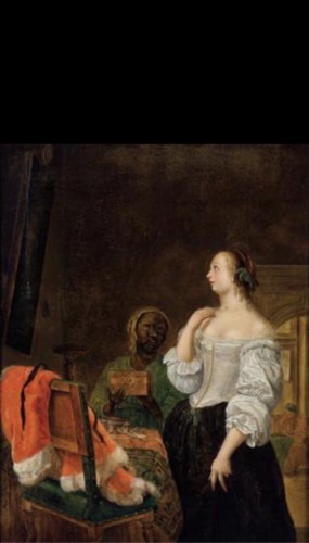 17th century - Workshop of Frans van Mieris the Elder (1635–1681), Woman before a Mirror