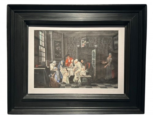 Attribué à Jan Josef Horemans le Vieux (Flamand, 1682–1759), Le Repas de famille