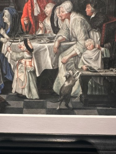 Paintings & Drawings  - Attr. to Jan Josef Horemans the Elder (Flemish, 1682–1759), The Family Meal