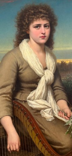 Adalbert Franz Eugen Begas (1836–1888)« La Chanson Populaire » - Tableaux et dessins Style 