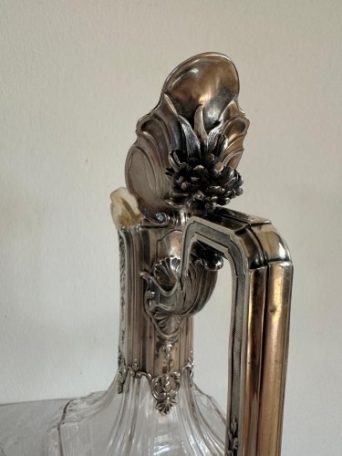 Edouard Tétard - Paire de carafes à vin en cristal et monture en argent - NewAGG Raritet Antique Gallery