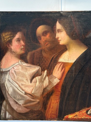 Triple portrait, Attributed to Giovanni Cariani (1485–1547)  - 