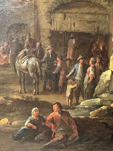 Franz de Paula FERG (1689-1740) - ruines animées - Tableaux et dessins Style 