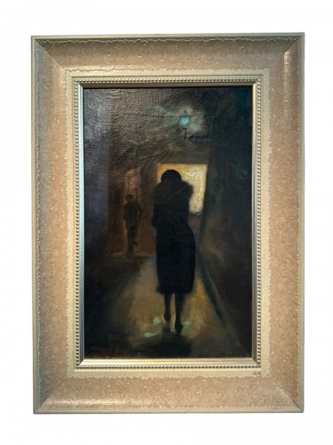 Nicolas Sinezouboff (1891-1948) - Scène de rue nocturne