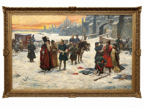Georg von Urlaub (1845–1914). - Le contrôle des barbes aux portes de la ville