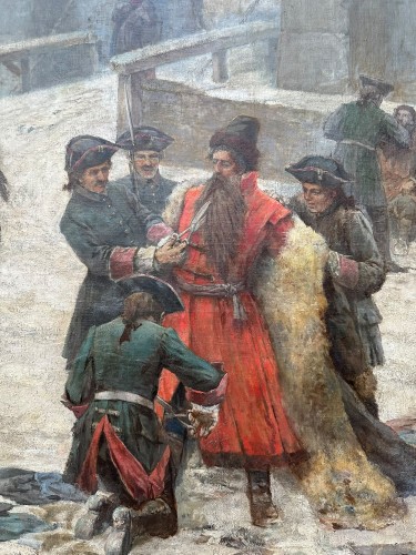 XIXe siècle - Georg von Urlaub (1845–1914). - Le contrôle des barbes aux portes de la ville