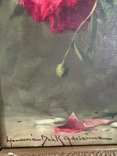  - Adrienne Deák (1890-1956) – Still Life with Peonies in a Bronze Vase