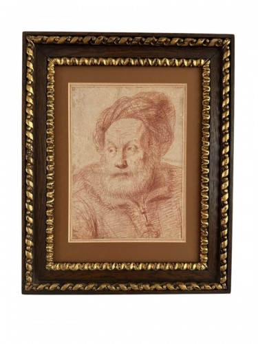 Portrait d'un homme barbu en turban, Attribué à Lorenzo Tiepolo (1736–1776)