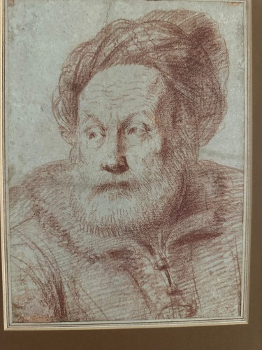 Portrait of a Bearded Man in a Turban, Attr.to Lorenzo Tiepolo (1736–1776)  - Paintings & Drawings Style 