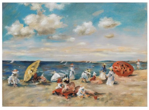 Willard Leroy Metcalf (1858-1925) On the Beach Long Island, 1902 - Paintings & Drawings Style Art nouveau