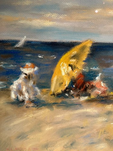 Willard Leroy Metcalf (1858-1925) On the Beach Long Island, 1902 - Art nouveau