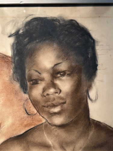 Pál Fried (1893–1976), Double Portrait - Pastel Drawin, c. 1950s - Paintings & Drawings Style 