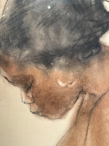 Paintings & Drawings  - Pál Fried (1893–1976), Double Portrait - Pastel Drawin, c. 1950s