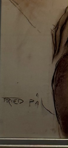 20th century - Pál Fried (1893–1976), Double Portrait - Pastel Drawin, c. 1950s