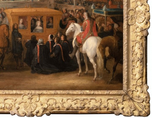 Antiquités - Entrée de Louis XIV à Douai, atelier d’A. F. Van Der Meulen, fin du XVIIe siècle