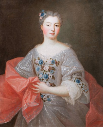 Tableaux et dessins Tableaux XVIIIe siècle - Portrait de Marie-Anne de Bourbon-Condé en Flore, atelier de Pierre Gobert, vers 1715