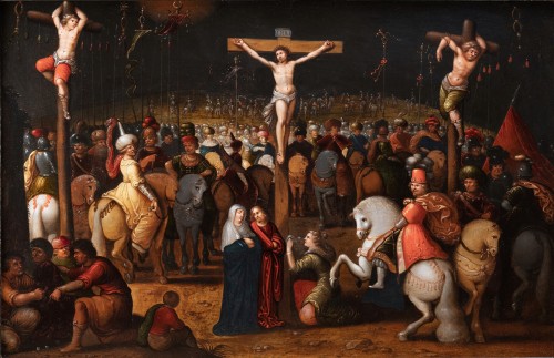 Le Golgotha, Louis de Caullery et atelier, vers 1610-1620 - Tableaux et dessins Style Renaissance