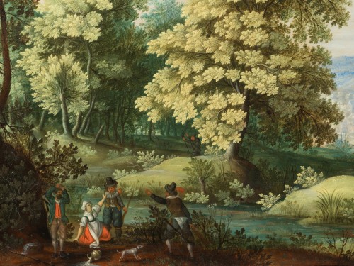 Paintings & Drawings  - Travellers Attacked by Bandits, Anton Mirou (Antwerp, 1570-1621)