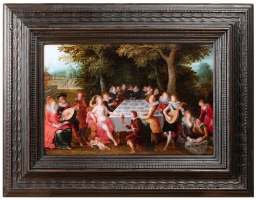 Attribué à Louis De Caullery (1582 – 1621) - Banquet avec Venus