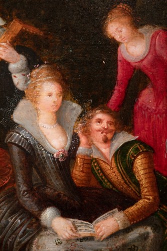 Attribué à Louis De Caullery (1582 – 1621) - Banquet avec Venus - 
