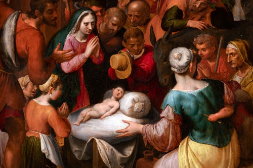 Adoration des Bergers - Ecole Anversoise du XVIIe - Galerie Nicolas Lenté