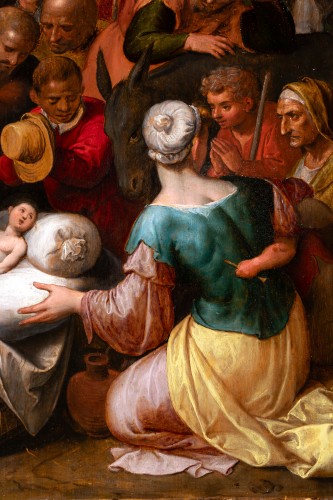 XVIIe siècle - Adoration des Bergers - Ecole Anversoise du XVIIe