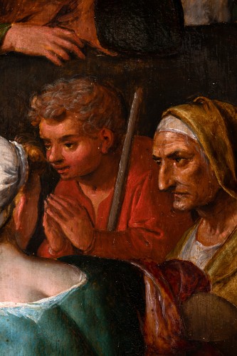 Antiquités - Adoration des Bergers - Ecole Anversoise du XVIIe