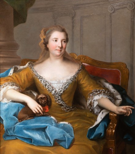 Jean-Marc Nattier (Paris, 1685 - 1766) - Portrait de Charlotte de Hesse-Rheinfels - Tableaux et dessins Style Louis XV