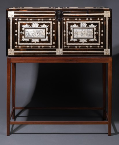 Renaissance - A circa 1600 Napolitan ebony and ivory inlaid cabinet