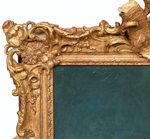 Antiquités - Portrait of Louis XV with original Royal frame - Workshop of  J.B. Van Loo