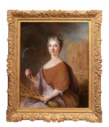 François de Troy, portrait de femme en déesse Cérès, Paris, vers 1725