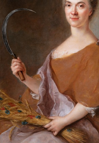 Tableaux et dessins Tableaux XVIIIe siècle - François de Troy, portrait de femme en déesse Cérès, Paris, vers 1725