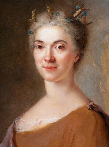 François de Troy, portrait de femme en déesse Cérès, Paris, vers 1725 - Galerie Nicolas Lenté