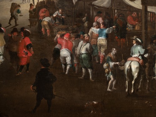 Paintings & Drawings  - Market square in Rome, 17th-century Roman school