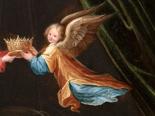 Antiquités - Virgin and Child with angel musicians - Cornelis de Baellieur (1607-1671)