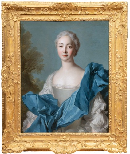 18th c. French Portrait of a Noble Lady by workshop of Jean-Marc Nattier