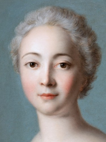 Portrait de jeune femme, atelier de Jean-Marc Nattier, vers 1740 - Tableaux et dessins Style Louis XV