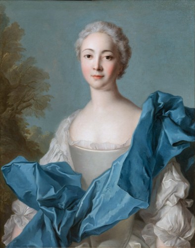 Paintings & Drawings  - 18th c. French Portrait of a Noble Lady by workshop of Jean-Marc Nattier