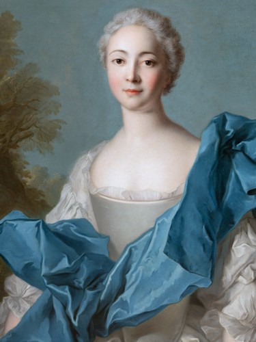 18th c. French Portrait of a Noble Lady by workshop of Jean-Marc Nattier - 