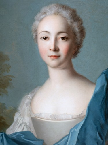 XVIIIe siècle - Portrait de jeune femme, atelier de Jean-Marc Nattier, vers 1740