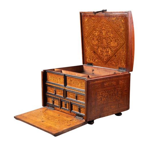 17th century marquetry cabinet, Oaxaca Mexico