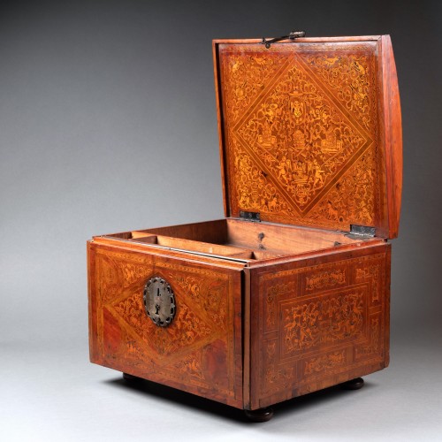 Furniture  - 17th century marquetry cabinet, Oaxaca Mexico