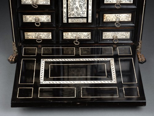 Renaissance - A 17th c. Italian (Milano) ebony and ivory inlaid cabinet