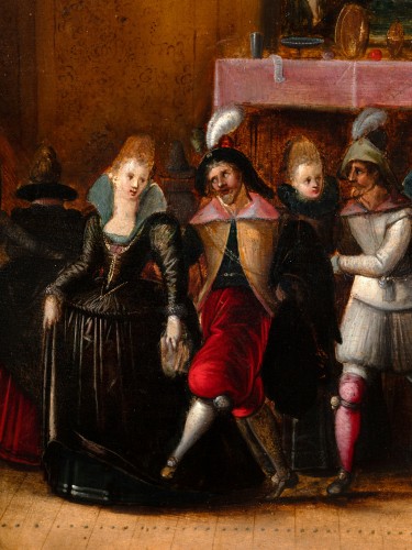 Paintings & Drawings  - The prodigal son among courtesans - attributed to Hieronymus Francken II