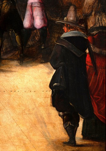 XVIIe siècle - Le fils prodigue chez les courtisanes - Attribué à Hieronymus Francken II