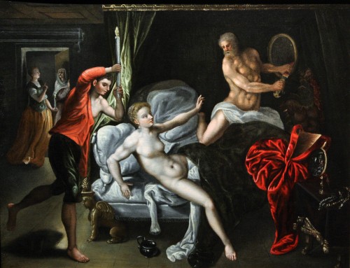 Mars and Venus Surprised by Vulcan c. 1580, cercle of  Jacob de Backer